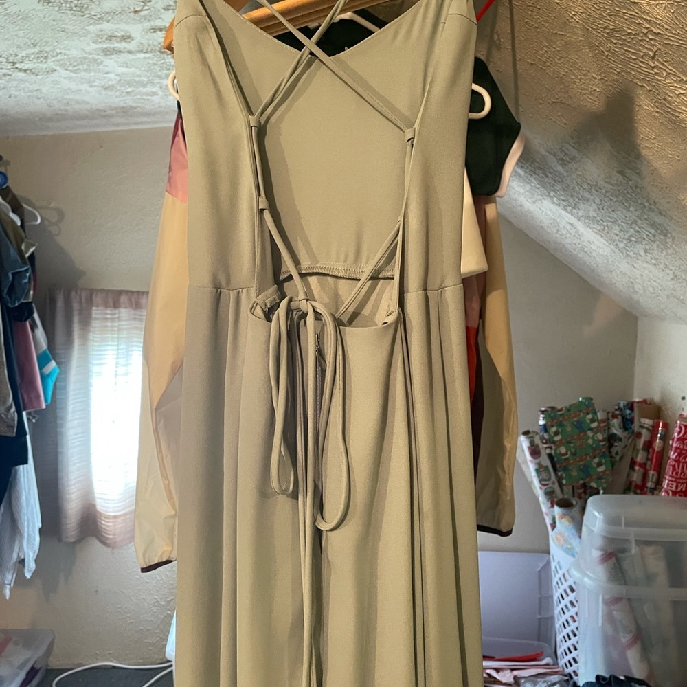 Show me your MuMu dress -silver sage crisp